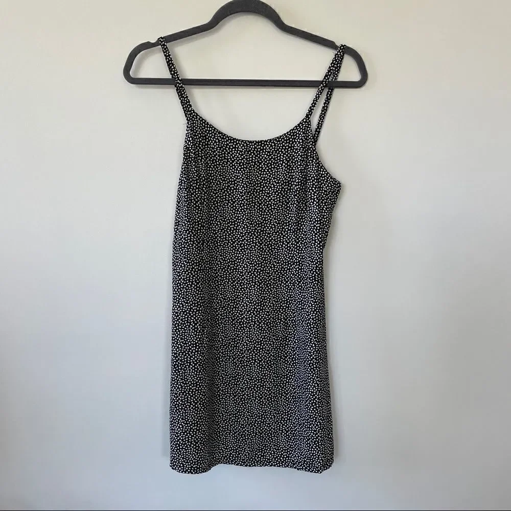 French Connection Black and White Dot Mini Cami Dress Tank 6